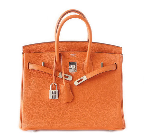 Hermes Birkin 25 Bag Orange Togo