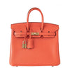 Hermes Birkin 25 Bag Orange Poppy 