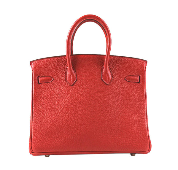 Hermes Birkin 25 Bag Vermillion Palladium