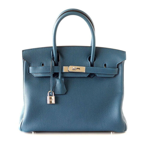 Hermes Birkin 30 Bleu Colvert Togo 