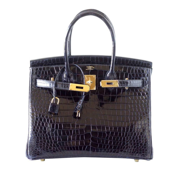 hermes birkin 30 bleu marine crocodile new front open