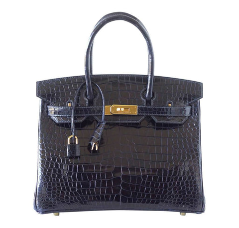 Hermes Birkin Blue Porosus Crocodile Bag