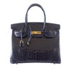 Hermes Birkin Blue Porosus Crocodile Bag