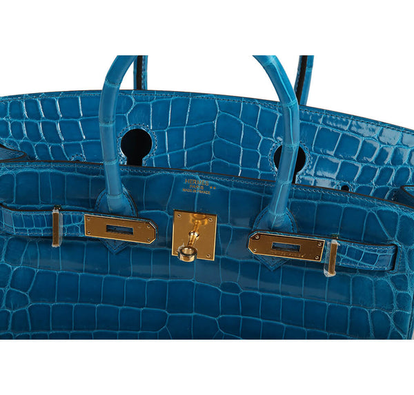 Hermes Birkin Blue Izmir Niloticus Crocodile