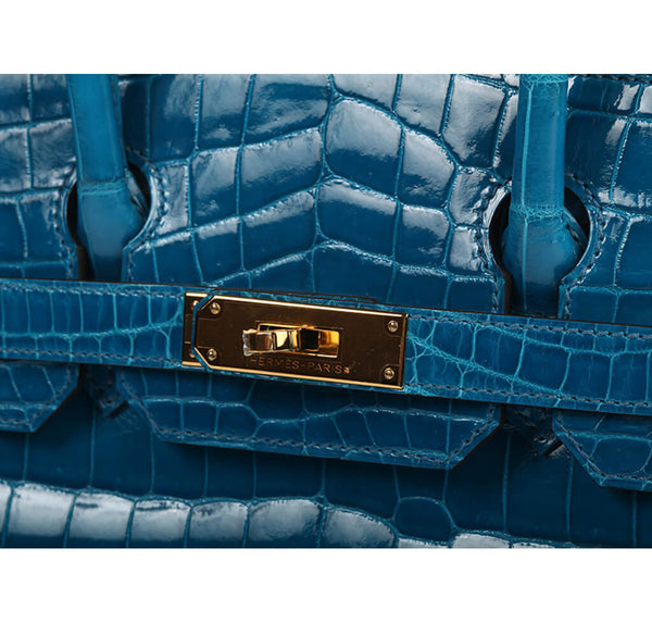 Hermes Birkin Blue Izmir Niloticus Crocodile