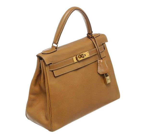 hermes kelly 28 gold used side