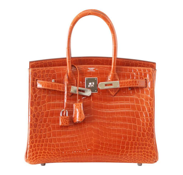 hermes birkin 30 potiron used front open