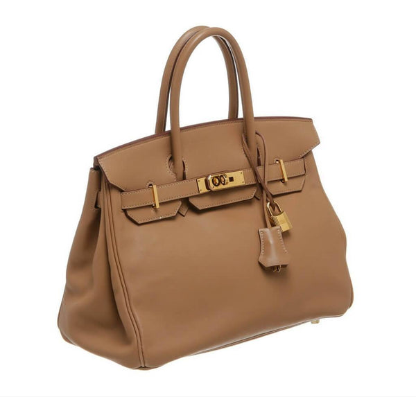 hermes birkin 30 tan used side