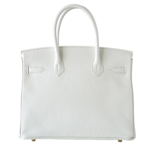 hermes birkin 30 white new back