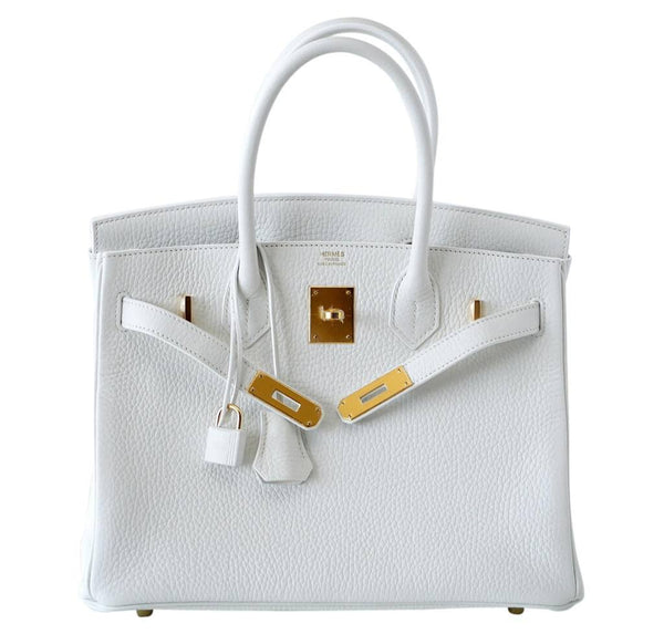 hermes birkin 30 white new front open