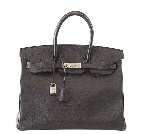 Hermes Birkin 35 Bag Black Epsom