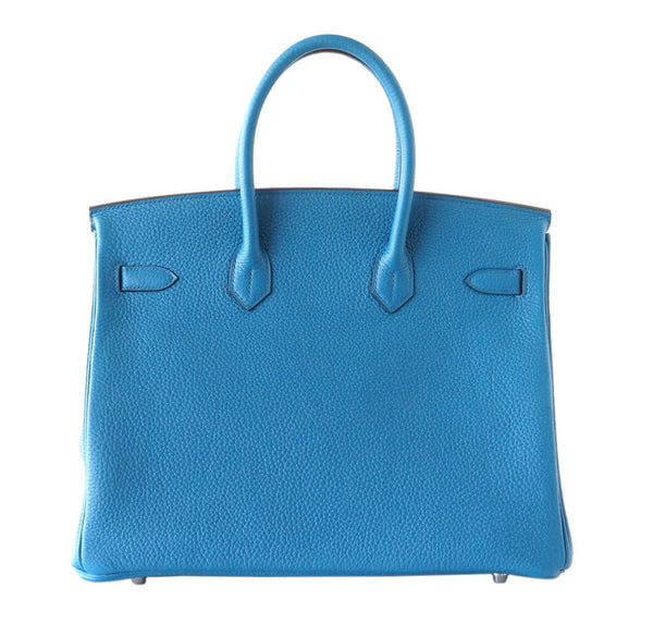 Hermes Birkin 35 Bag Blue Izmir 