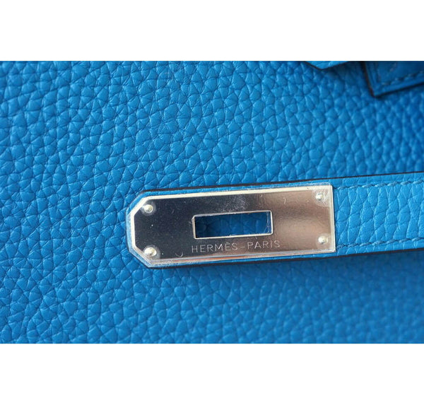 Hermes Birkin 35 Bag Blue Izmir 