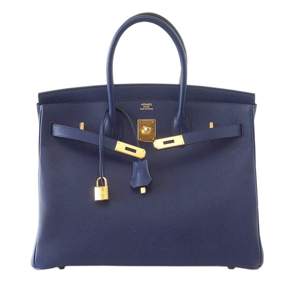 Hermes Birkin 35 Bag Bleu Saphir 