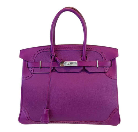 Hermes Birkin 35 Ghillies Anemone Bag 