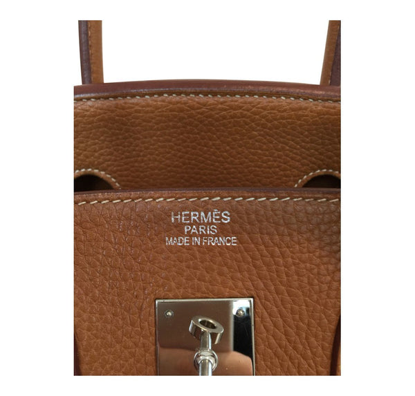 Hermes Birkin 35 Gold Used Embossing