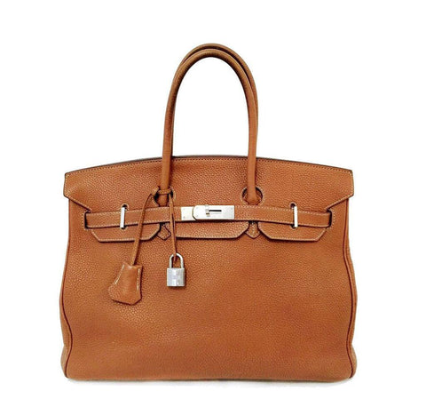 Hermes Birkin 35 Gold Bag 