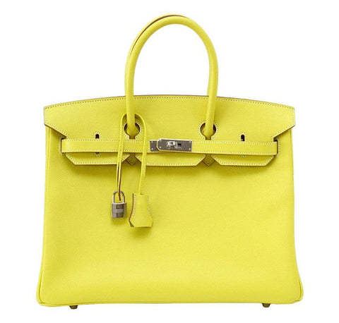 Hermes Birkin 35 Lime Candy Bag