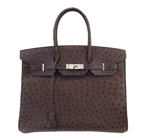 Hermes Birkin 35 Marron Fonce Bag