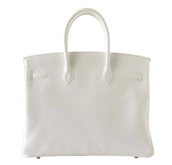 hermes birkin 35 snow white new back