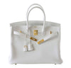 hermes birkin 35 snow white new front open