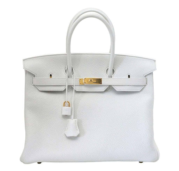 Hermes Birkin 35 Snow White Bag