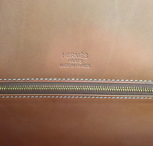 Hermes Birkin 35 Flag Bag Tan Orange Toile Limited Edition