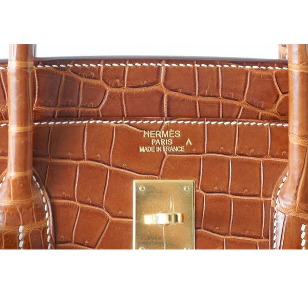 Hermes Birkin 40 Bag Fauve Crocodile 