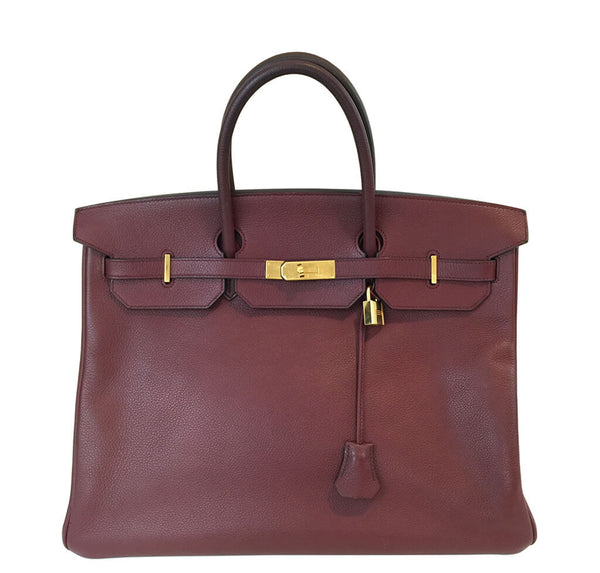 Hermes Birkin 40 Bag Rouge H