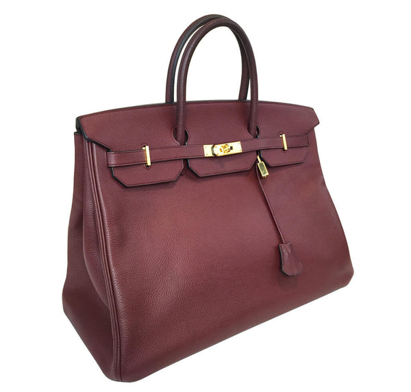 Hermes Birkin 40 Bag Rouge H