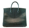 Hermes Birkin 40 Vert Fonce Crocodile Back