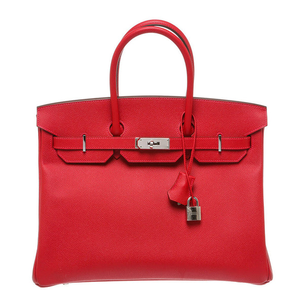 Hermes Birkin 35 Bag Rouge Casaque 