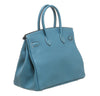 Hermes Birkin 35 Bag Blue Jean