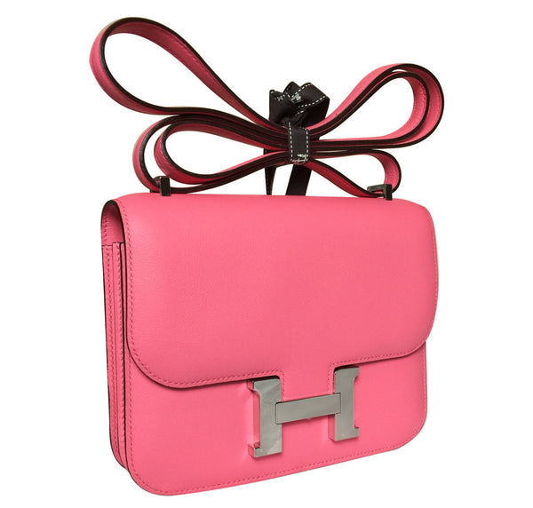 Hermes Constance Mini 18 Rose Azalea Swift Leather PHW