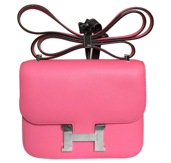 Hermes Constance Mini 18 Rose Azalea Swift Leather PHW