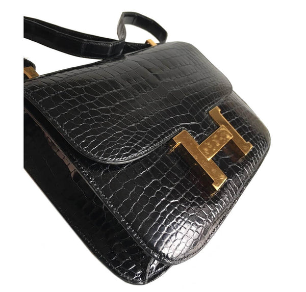 Hermes Constance 23 Vintage Bag Black