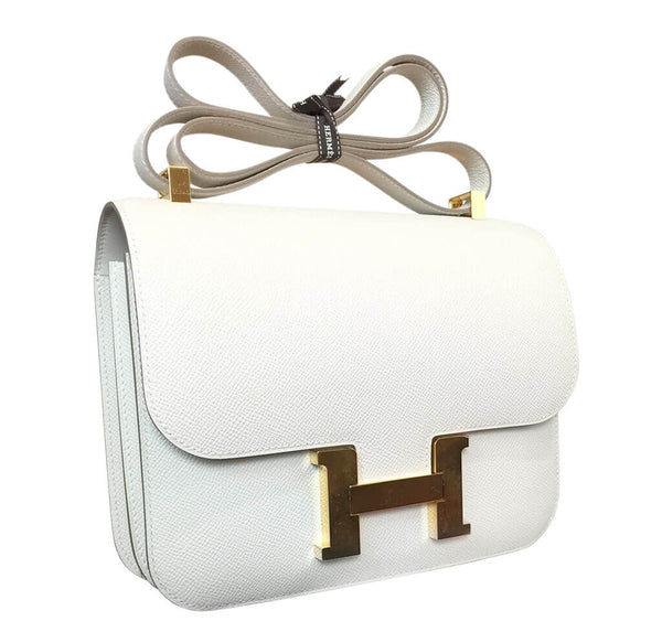 Hermes Constance 24 Craie Epsom Leather