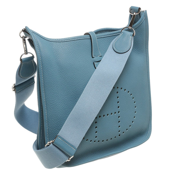 Hermes Evelyne PM Bag Blue Clemence 