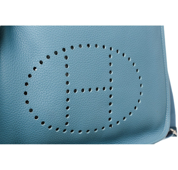 Hermes Evelyne PM Bag Blue Clemence 