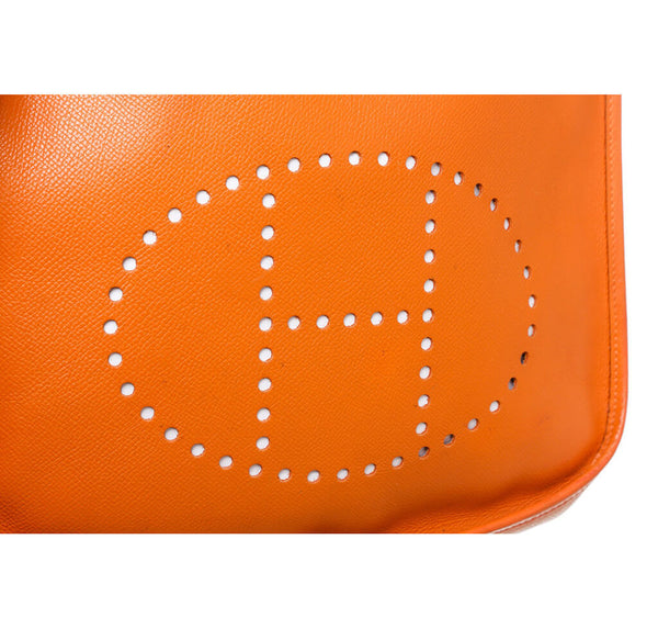 Hermes Evelyne Bag Orange Clemence Leather