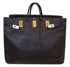 hermes hac bag 55 brown used front open