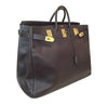 hermes hac bag 55 brown used side open