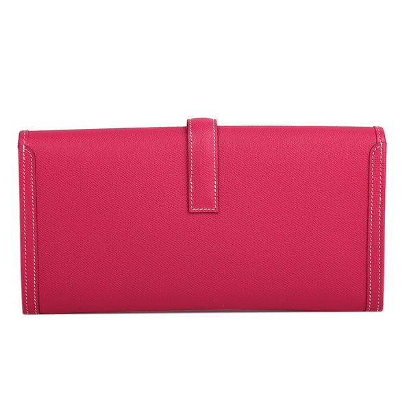 Hermes Jige Clutch Bag Rose Tyrien