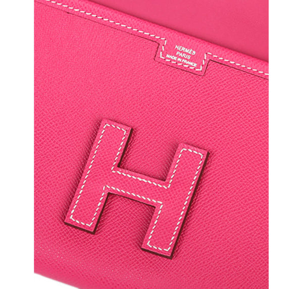 Hermes Jige Clutch Bag Rose Tyrien