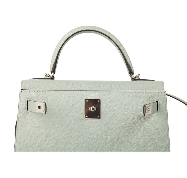 Hermes Kelly 28 Bag Bleu Glacier