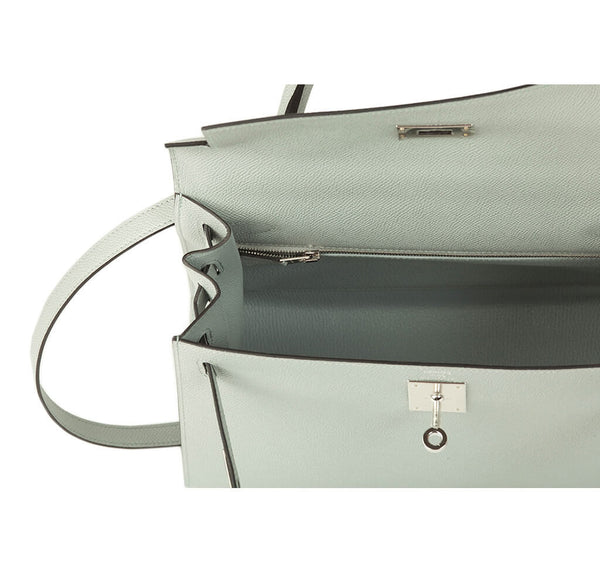 Hermes Kelly 28 Bag Bleu Glacier