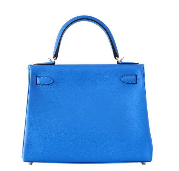 Hermes Kelly 28 Blue Hydra Evergrain