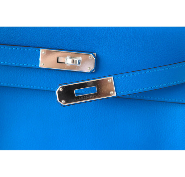 Hermes Kelly 28 Blue Hydra Evergrain