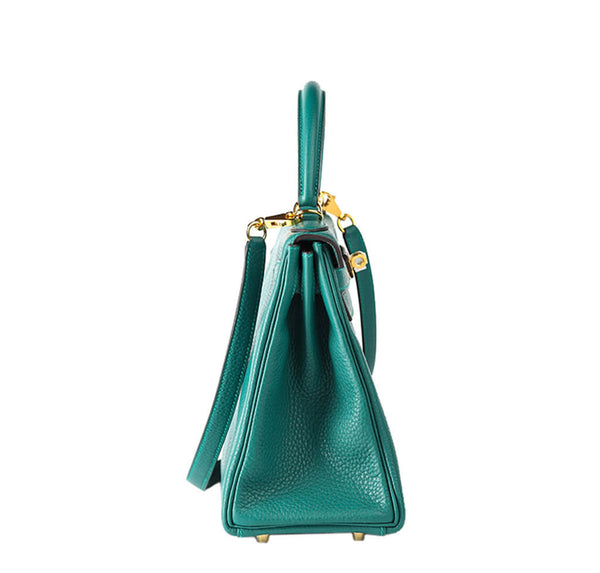 Hermes Kelly 28 Bag Malachite Togo 