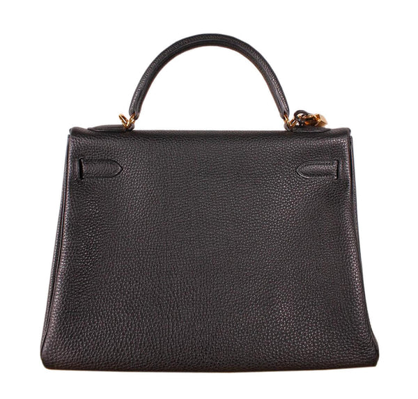 Hermes Kelly 32 Bag Black Togo